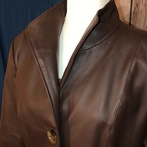 TERRY LEWIS leather blazer
